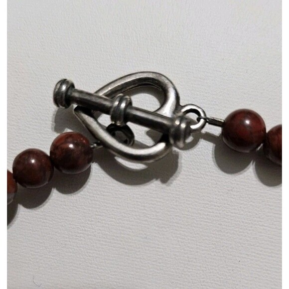 Vintage Stone Sterling Silver 925 Choker Necklace - Picture 3 of 8